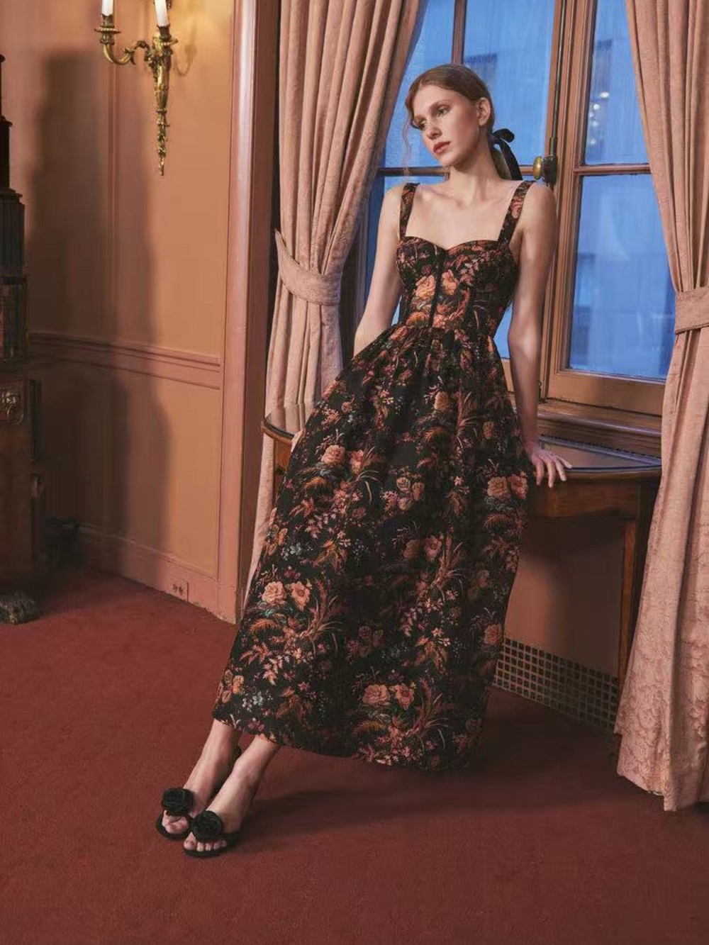 Cara Cara Pheobe Midi Dress Pindell Black